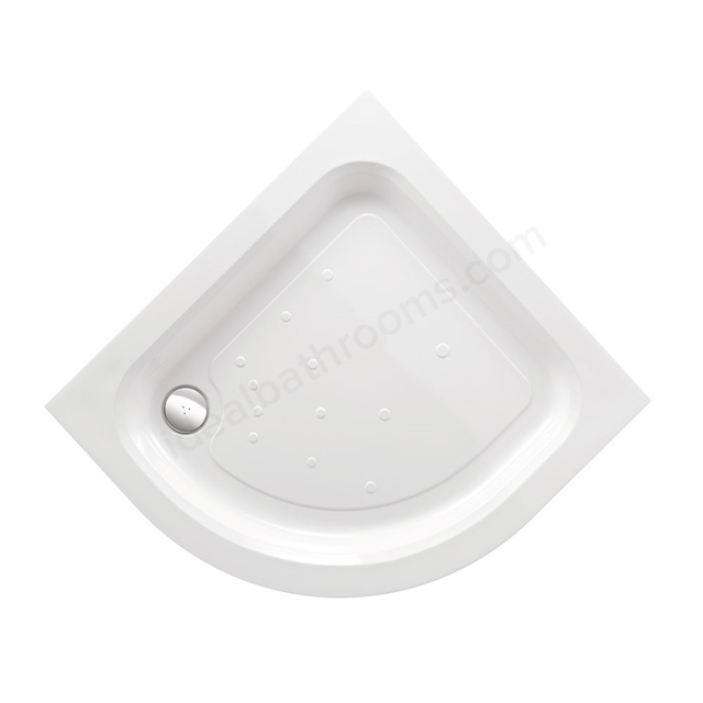 Just Trays MERLIN Quadrant Shower Tray;1000x1000mm; Anti-Slip; 2 Upstands; White