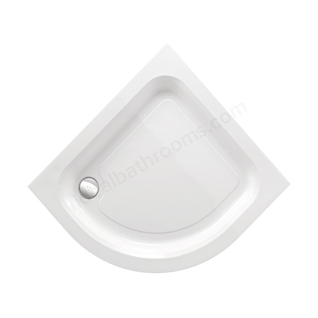 Just Trays MERLIN Quadrant Shower Tray; 900x900mm; Flat Top; White