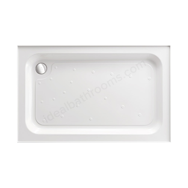 Just Trays MERLIN Rectangular Shower Tray; 1000x700mm; 4 Upstands; White