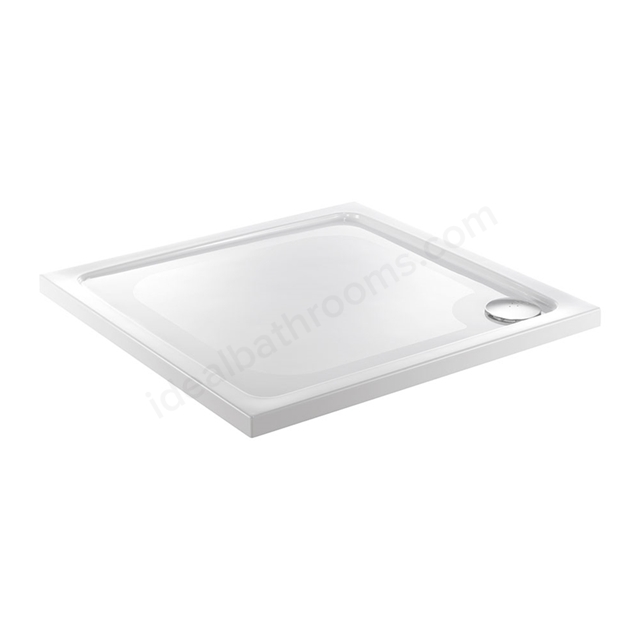 Just Trays FUSION Square Shower Tray; 1000x1000mm; Flat Top; White