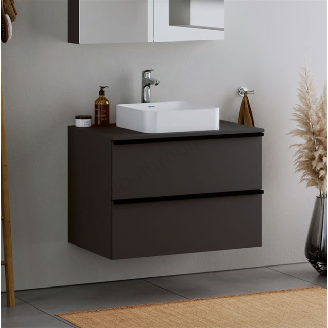 Duravit DuraPoint 1000mm x 570mm Wall-Mounted Console Vanity Unit - Graphite Matt