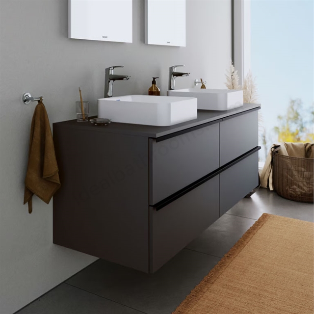 Duravit DuraPoint 1600mm x 570mm Wall-Mounted Console Vanity Unit - Graphite Matt