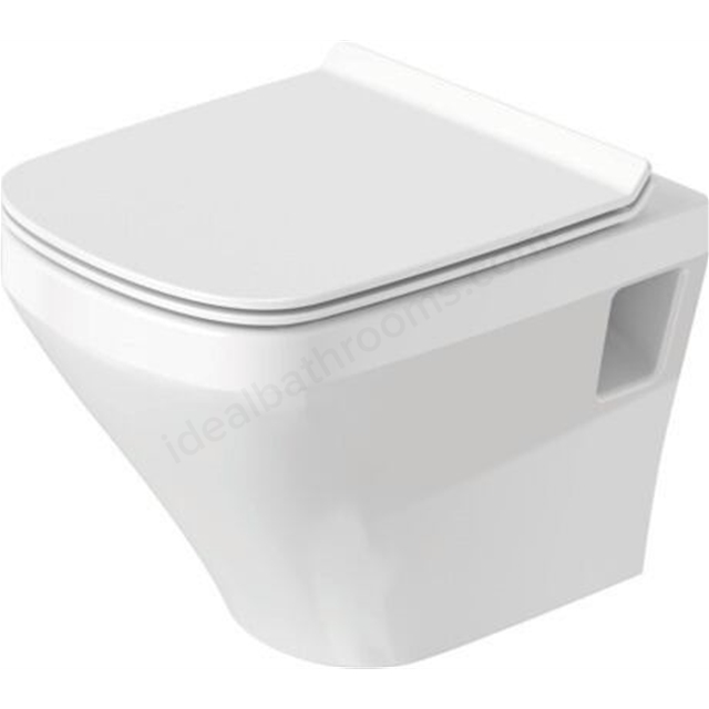 Duravit DuraStyle 480mm x 370mm Wall Mounted Rimless Compact Toilet - White