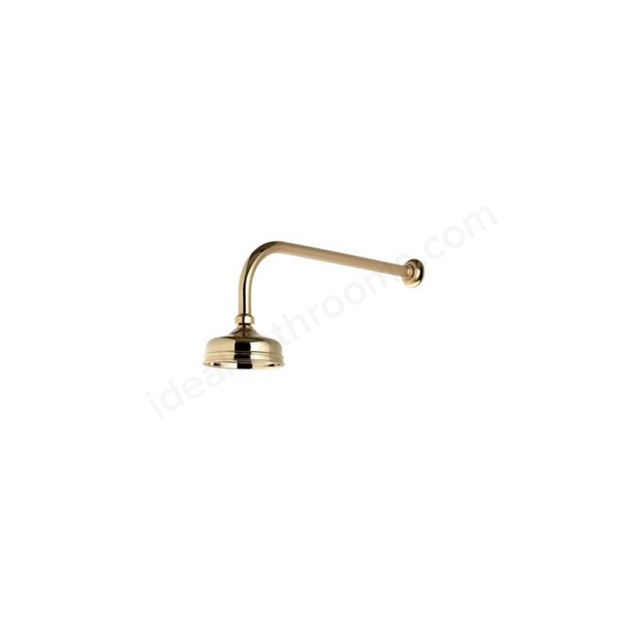 Aqualisa AQUATIQUE 5 Inch Fixed Shower Head; for Concealed Valve; Gold