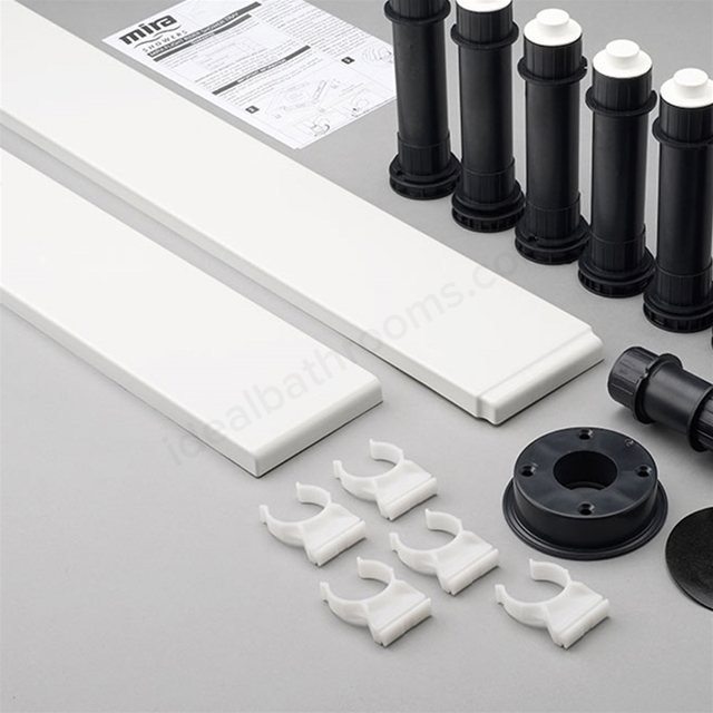 Mira FLIGHT Flush Fit Riser Conversion Kit; Square up-to 900mm; White