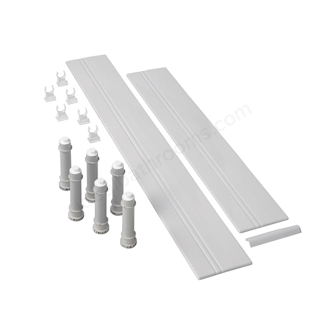 Mira FLIGHT LOW Riser Conversion Kit; Rectangular up-to 1200mm; White