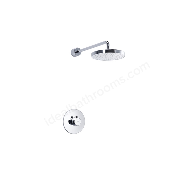 Mira MINILITE Complete Mixer Shower; Thermostatic TMV2; Built-In Valve; Fixed Head; Chrome