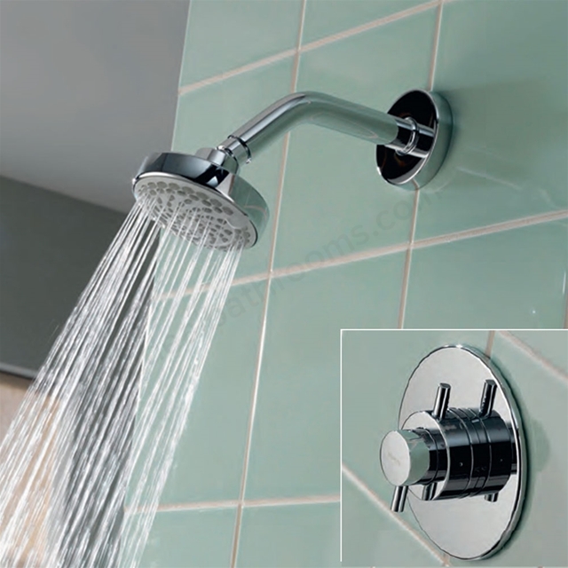 Aqualisa Aspire DL concealed mixer shower with fixed head | Ideal Bathrooms