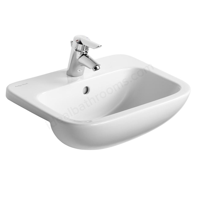 Armitage Shanks Profile 21 500mm Semi Recessed Basin 1 Tap Hole