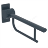 Armitage Shanks Contour 21 65cm Hinged Support Rail, Charcoal