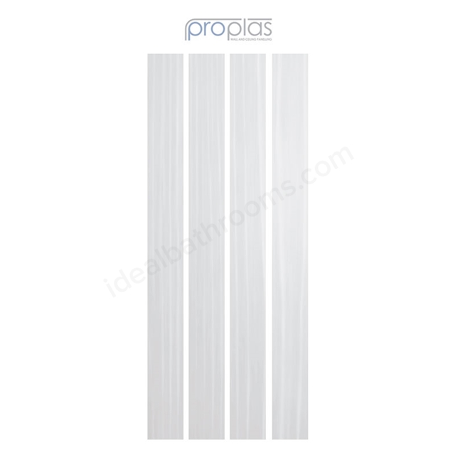 Proplas White Ash Tongue & Groove Wall or Ceiling Panel; 250mm Wide (4 Pack)