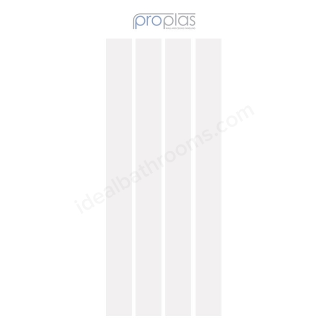 Proplas White Gloss Tongue & Groove Wall or Ceiling Panel; 250mm Wide (4 Pack) 