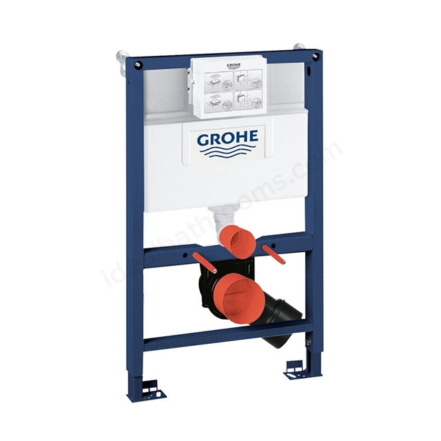 Grohe RAPID-SL 2-in-1 Toilet Frame; 6/9 Litre Dual Flush Cistern; 820mm High Frame; Blue/White